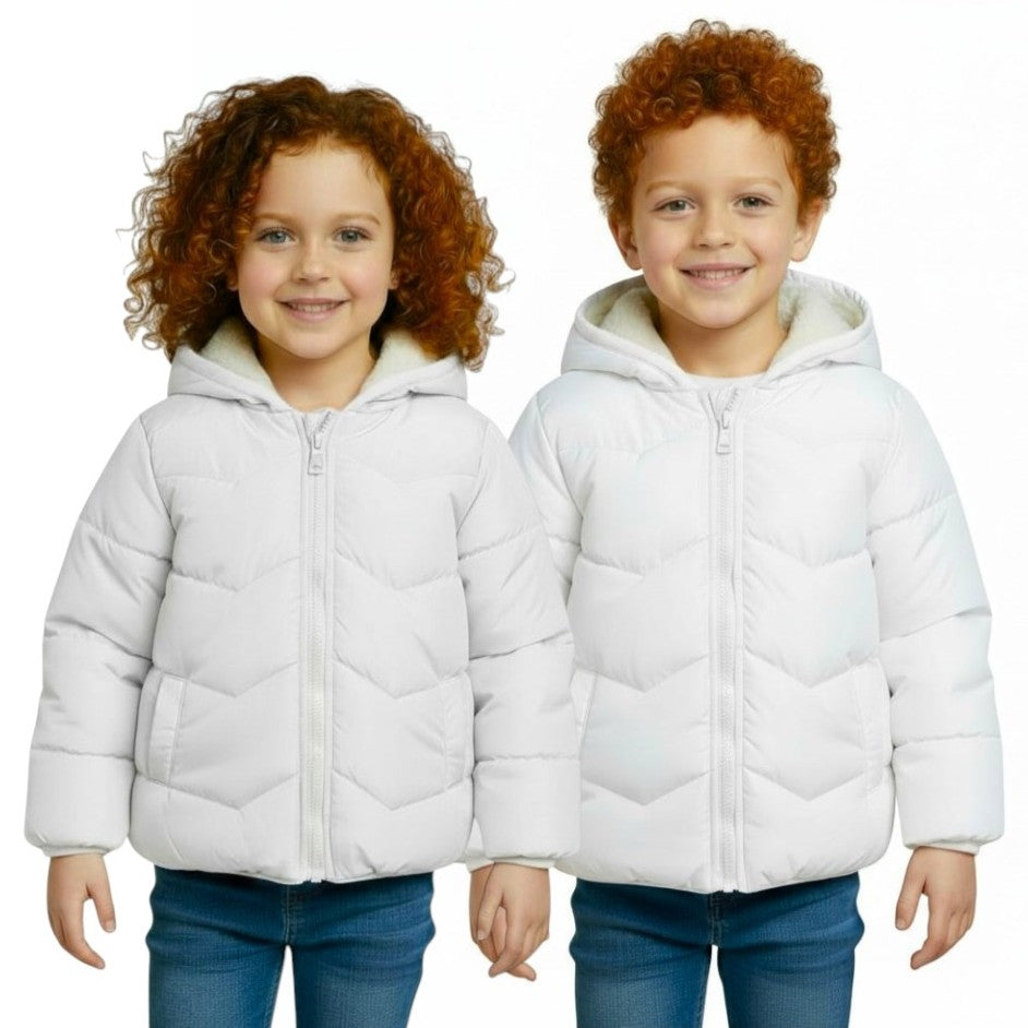 Waterproof Heavy Fleece Lined Off-white Jacket