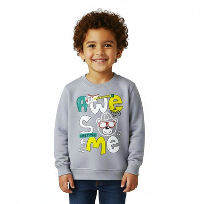 Awesome Grey Kids Melton Sweatshirt