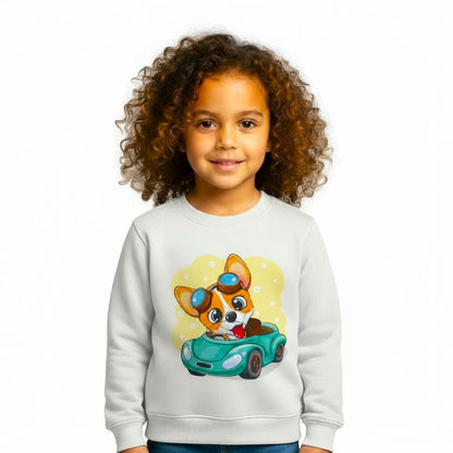 Dog in Car Off-White Melton Sweatshirt