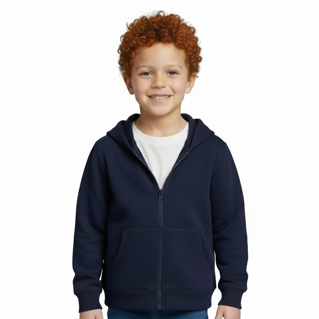 Navy Blue Zip up Hoodie Sports Jacket