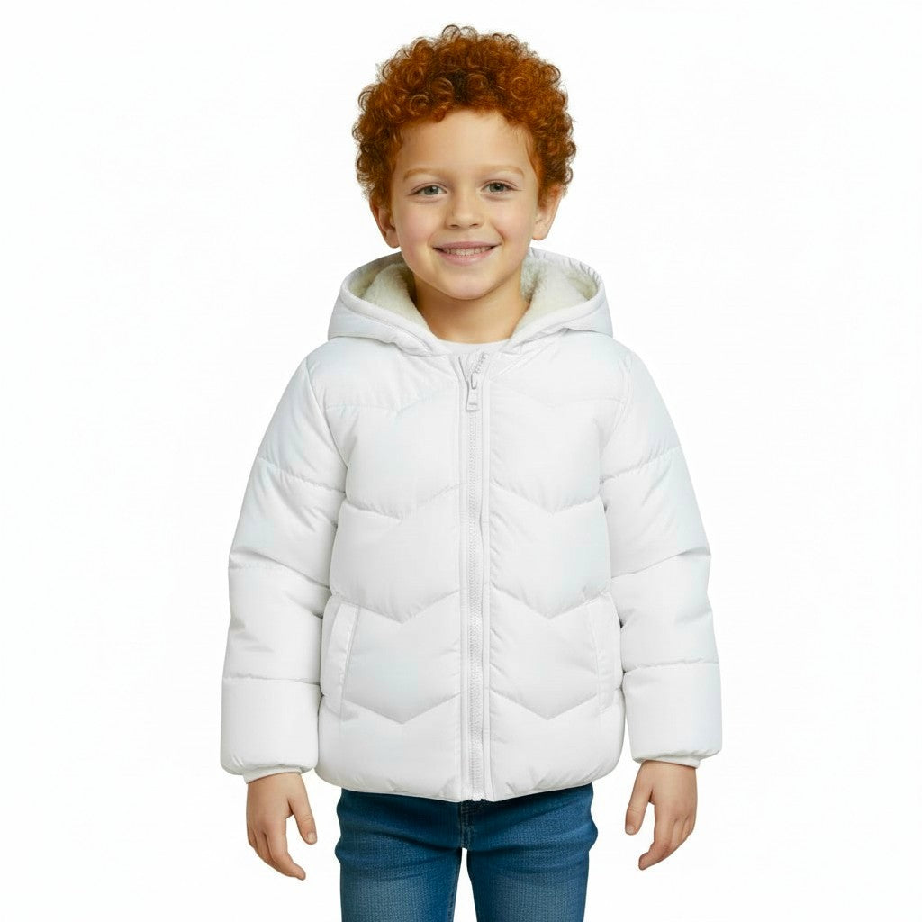 Waterproof Heavy Fleece Lined Off-white Jacket