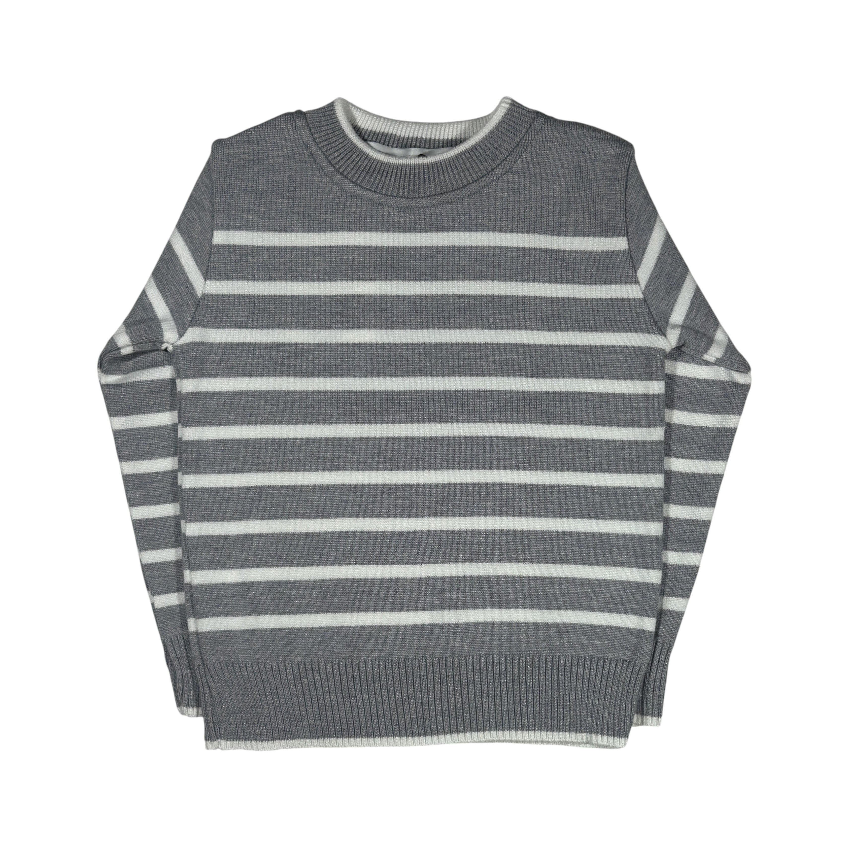 Grey Long Sleeve Tricot Pullover