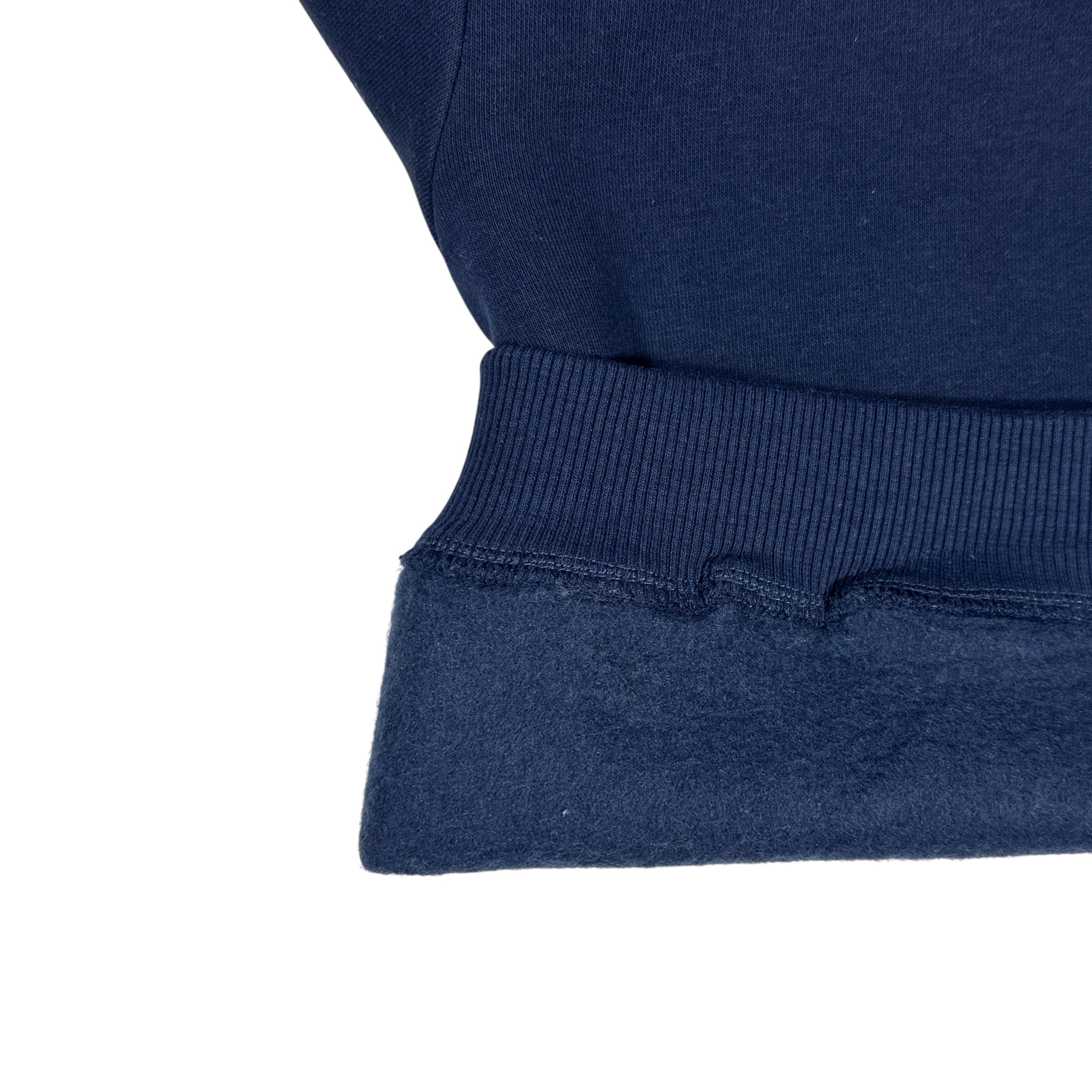 Navy Blue Hooded Melton Sweatshirt (Hoodie)