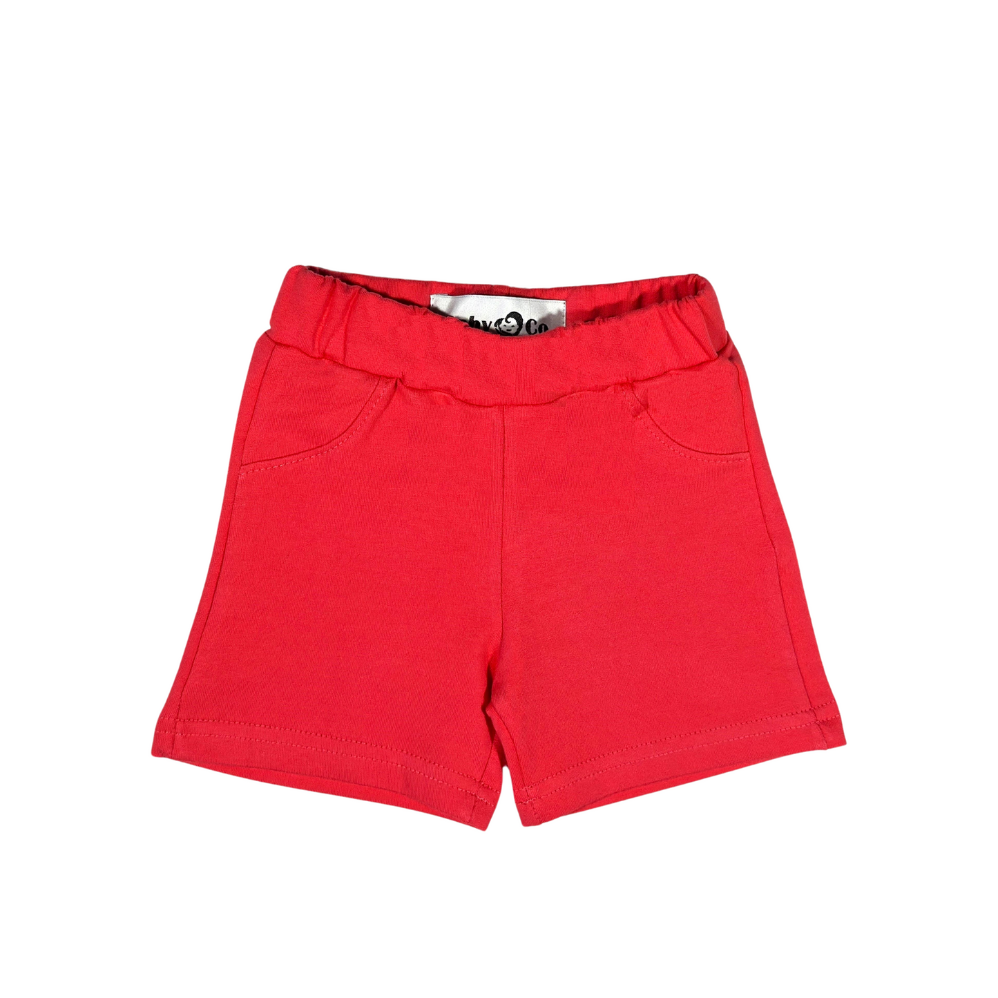 Flamingo White T-shirt Short Set (White T-shirt + Pink Shorts)